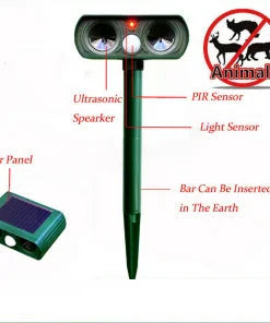 Ultrasonic Solar Animal Repellent Anti Spier