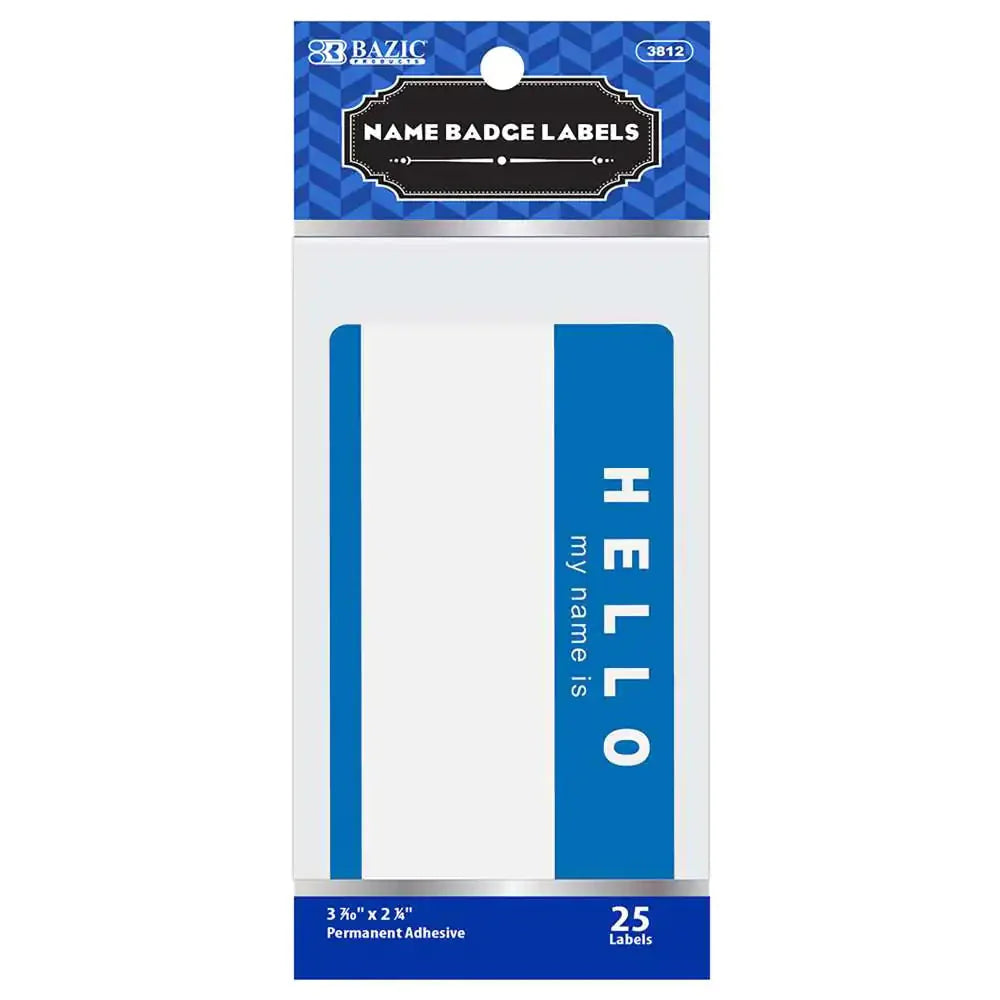 Name Badge Label “HELLO my name is” (25/Pack) Anti Spier