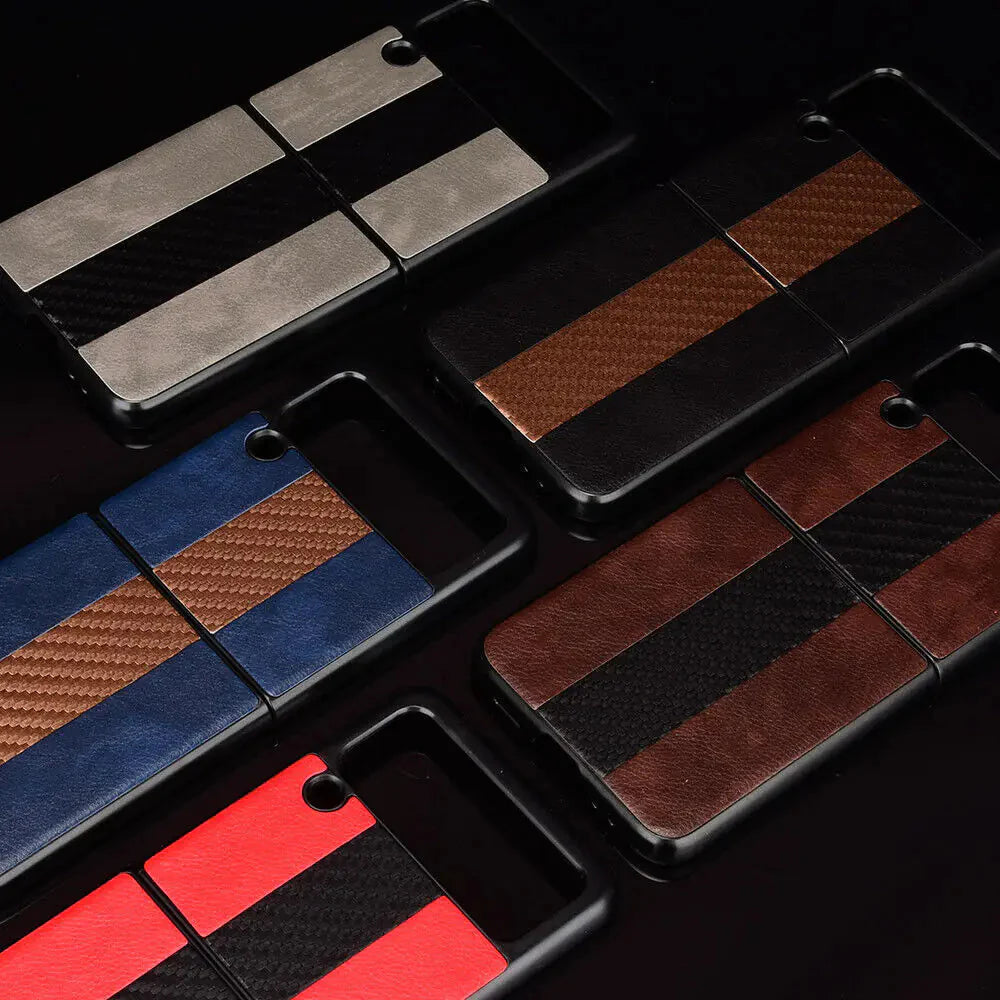 For Samsung Galaxy Z Flip 3 5G Slim Folding Leather Shockproof Phone Case Cover Anti Spier