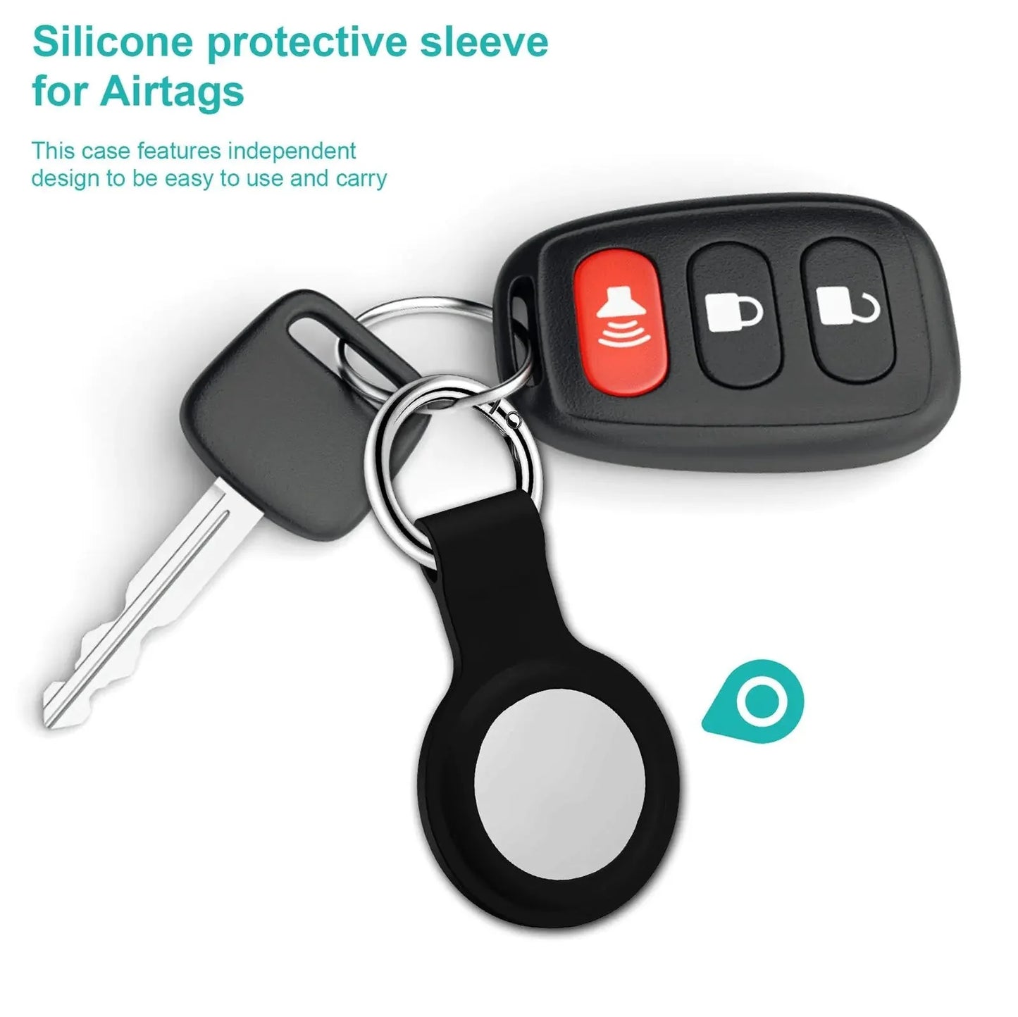 Silicone Airtag Keychain Case Anti Spier