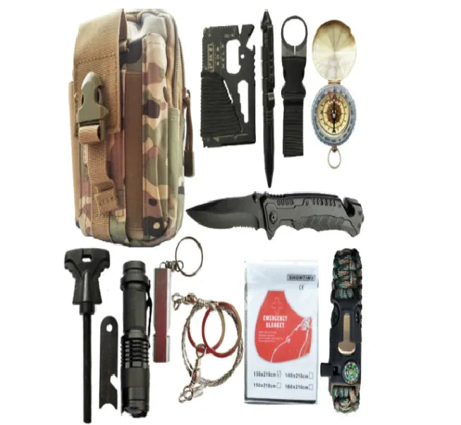 Travel Multifunctional Outdoor Survival kits Anti Spier