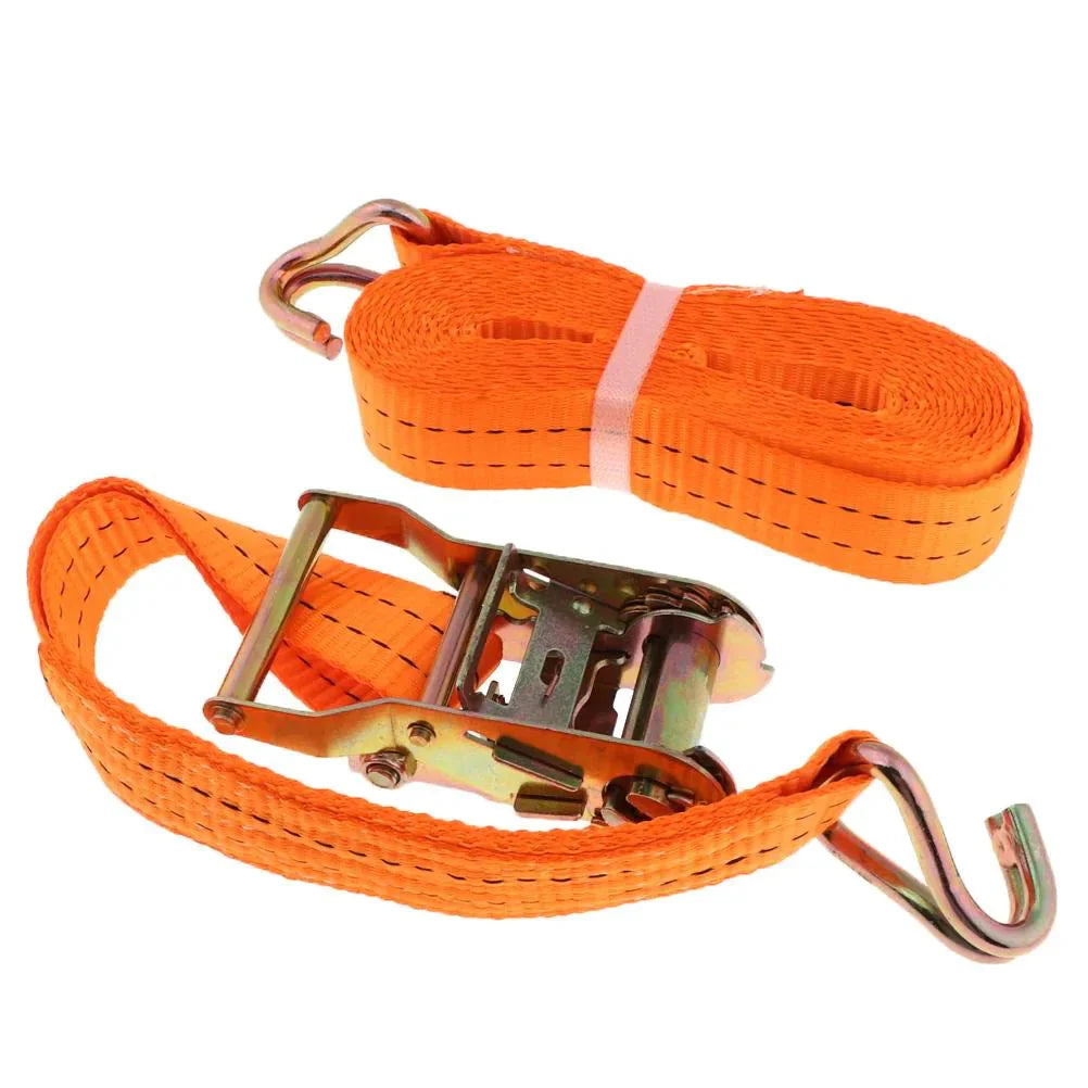 4 PK Ratchet Tie Down Straps 1.5" x 15 Feet 4,000 LB Safety J Hook Heavy Duty US Anti Spier